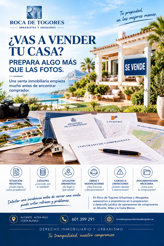 Abogados inmobiliarios en Alicante asesorando a un propietario antes de poner su vivienda a la venta