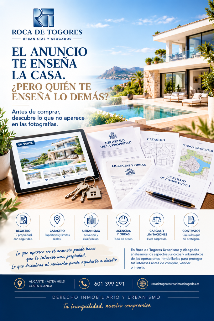 Abogados inmobiliarios en Alicante revisando la documentación legal y urbanística de una vivienda antes de su compra
